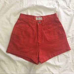Vintage Red High Waisted Shorts